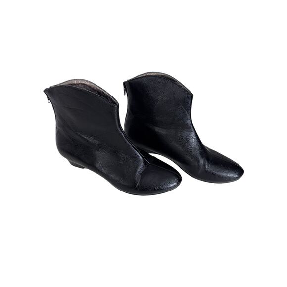 "LUMIANI" RARE Vintage Leather Ankle Boots Witchy Prairie Western Gunne Sax - Picture 2 of 16